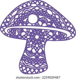 toadstool mushroom mandala vector file