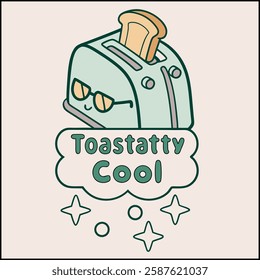 Toasatty Cool T-Shirt Design: Funny Food Pun Graphic Tee