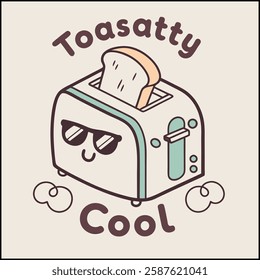 Toasatty Cool T-Shirt Design: Funny Food Pun Graphic Tee