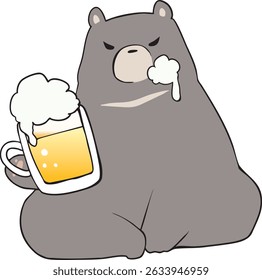 A toast with beer, a bear with foam.