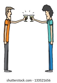 Toast between friends