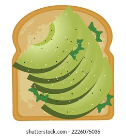 toast bread and avocados breakfast