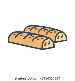 Toast Brot Cartoon Vektorgrafik Element Design Template Web