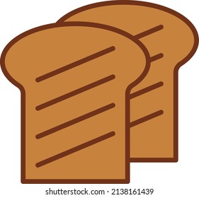 Toast Bread Filled Outline Food Icon 