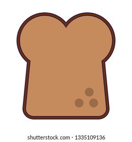 Toast bread food symbol