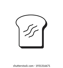 Toast bread icon design. vector illustration