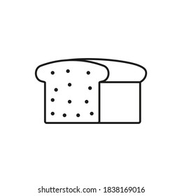 toast bread icon element of bakery icon for mobile concept and web apps. Thin line toast bread icon can be used for web and mobile. Premium icon on white background