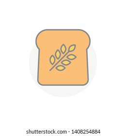 Toast bread icon isolated on white background. Bakery symbol modern, simple, vector, icon for website design, mobile app, ui. Vector Illustration