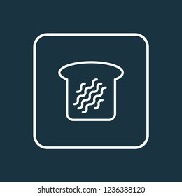 Toast bread icon line symbol. Premium quality isolated loaf element in trendy style.