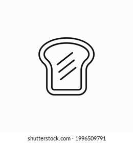 Toast bread icon line symbol. Premium quality isolated loaf element in trendy style. Toast bread icon line symbol