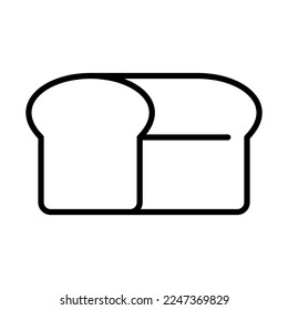 Toast Bread Icon Logo Design Vector Template Illustration Sign And Symbol Pixels Perfect