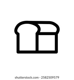 Toast Bread Icon Logo Design Vector Template Illustration Sign And Symbol Pixels Perfect