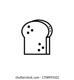 toast bread icon outline style for your web design, logo, UI. illustration.