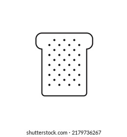 toast bread icon outline style design. toast bread icon vector illustration. isolated on white background.