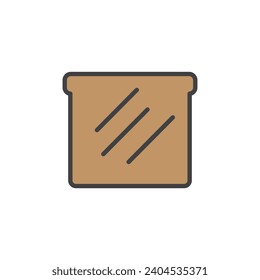 toast bread icon. sign for mobile concept and web design. outline vector icon. symbol, logo illustration. vector graphics.