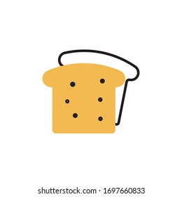 toast bread icon vector illustration modern style design. isolated on white background
