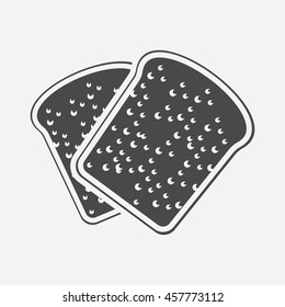 Toast bread icon of vector illustration for web and mobile design