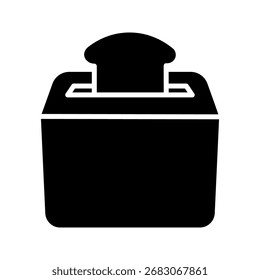  toast bread icon white on background