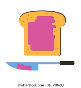 toast bread illustration vector breakfast food toasted