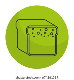 toast bread isolated icon