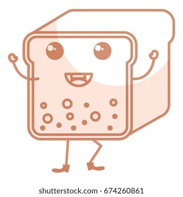 toast bread kawaii character