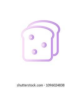 toast bread line simple icon