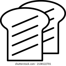 Toast Bread Outline Food Icon