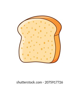 Toast bread slice isolated vector