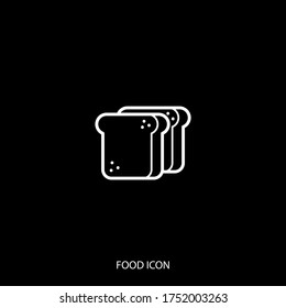 toast bread slices icon isolated on background. Symbol, logo. Vector illustration