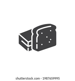 Toast bread vector icon. filled flat sign for mobile concept and web design. Sandwich Bread glyph icon. Symbol, logo illustration. Vector graphics