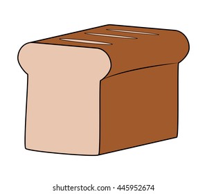 toast bread vector symbol icon design. illustration isolated on white background