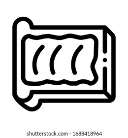 toast with butter icon vector. toast with butter sign. isolated contour symbol illustration