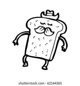 Toast-Cartoon-Charakter