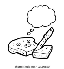 toast cartoon character