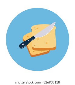 
Toast Colored Vector Icon
