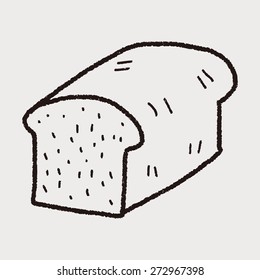 toast doodle drawing