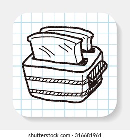 toast doodle drawing