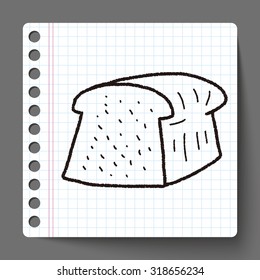 toast doodle drawing