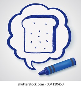 toast doodle drawing
