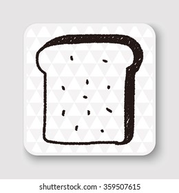 toast doodle drawing
