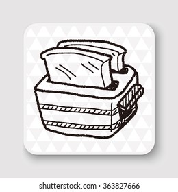 toast doodle drawing