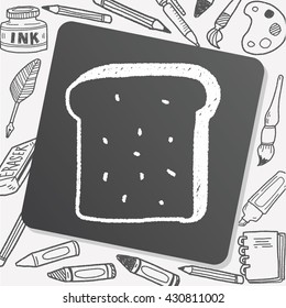 toast doodle drawing
