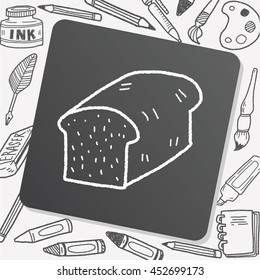 toast doodle drawing