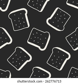 toast doodle drawing seamless pattern background