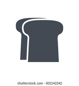 Toast Food Icon Solid Breakfast silhouette