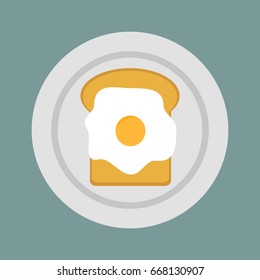 Toast and fried egg