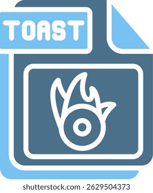 Ícone de Duas Cores do Glifo TOAST