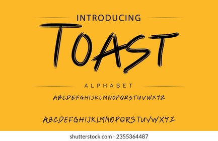 Toast Handwritten Brush font for lettering quotes. Hand drawn brush style modern calligraphy.