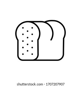 Toast-Ikone. Brot modern, einfach