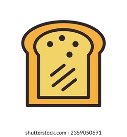 toast icon color style vector